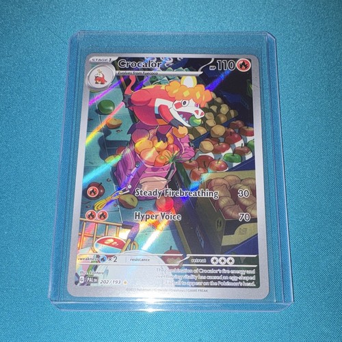 Pokemon TCG Crocalor Sv02 Paldea Evolved 202/193 Holo Illustration Rare EN