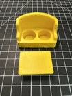 Vintage Fisher Price Little People Yellow Couch Sofa With Matching Coffee Table