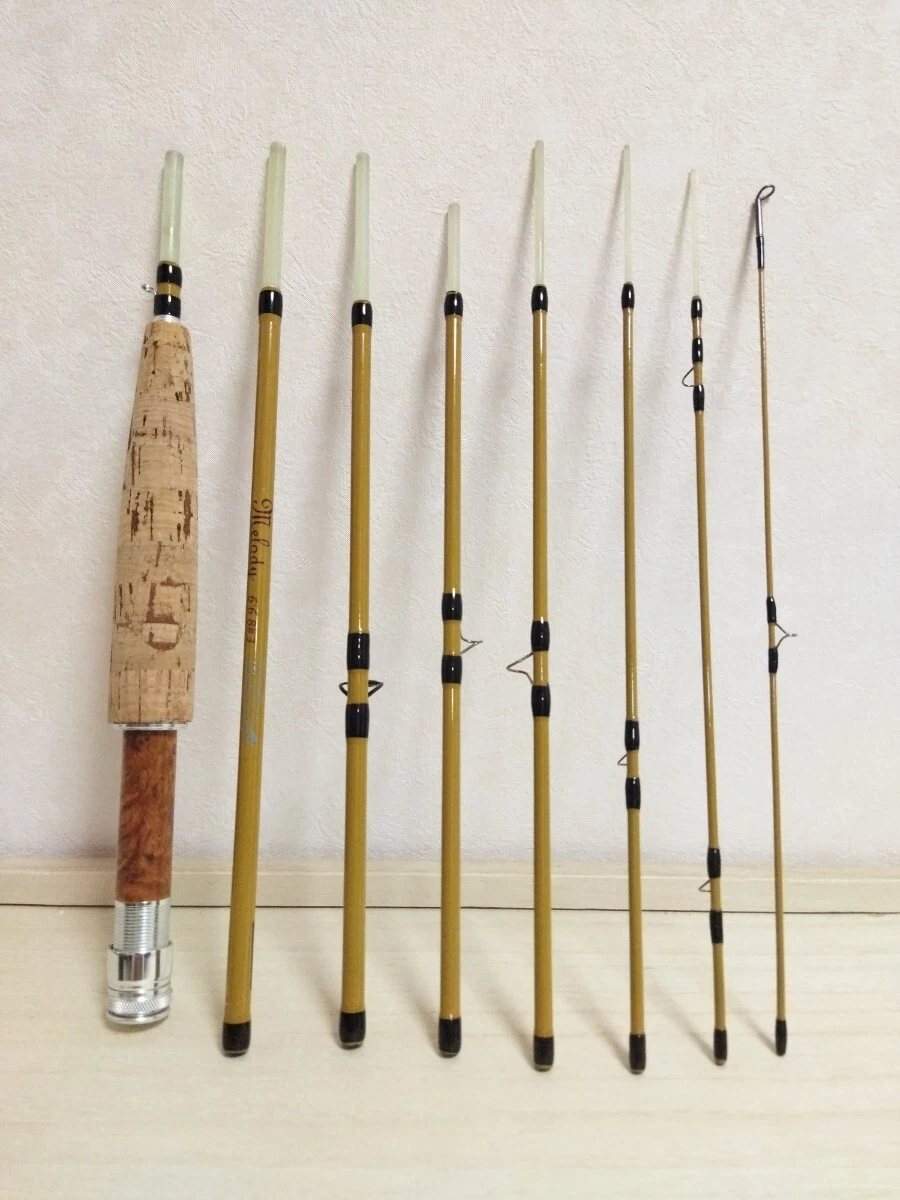 Rare item Waterman Melody 6'6" #3 Glass 8-piece fly rod, stowed length