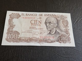 Banknote: Süanien: 100 Pesetas: 1970: Nachlass (55)