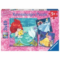 Ravensburger Puzzle Disney Abenteuer Der Prinzessinnen Kinderpuzzle 3 X 49 Teile