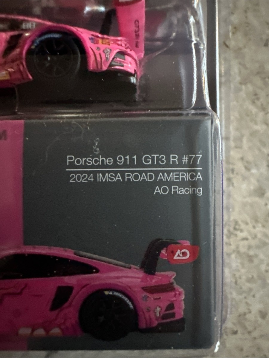 Mini GT 1:64 Porsche 911 GT3 R #77 AO Racing 2024 IMSA Road