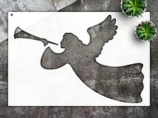 Christmas Shapes Wall Art Stencil Herald Angel Reusable - StencilAir
