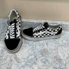 Vans Sneakers Old Skool M7 W8.5 Black White Checkerboard 507452 Low Top