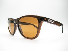 New Authentic Oakley Sunglasses Frogskins 03-224 Polished Brown/Brown Polarized