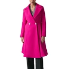 JAMES LAKELAND PRINCESS COAT HOT PINK MAGENTA LONG TRENCH COAT  SIZE SMALL 10 12