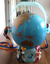 Tokyo Disney Resort Mickey Minnie Popcorn Case Bucket Globe 10th Anniversary EX