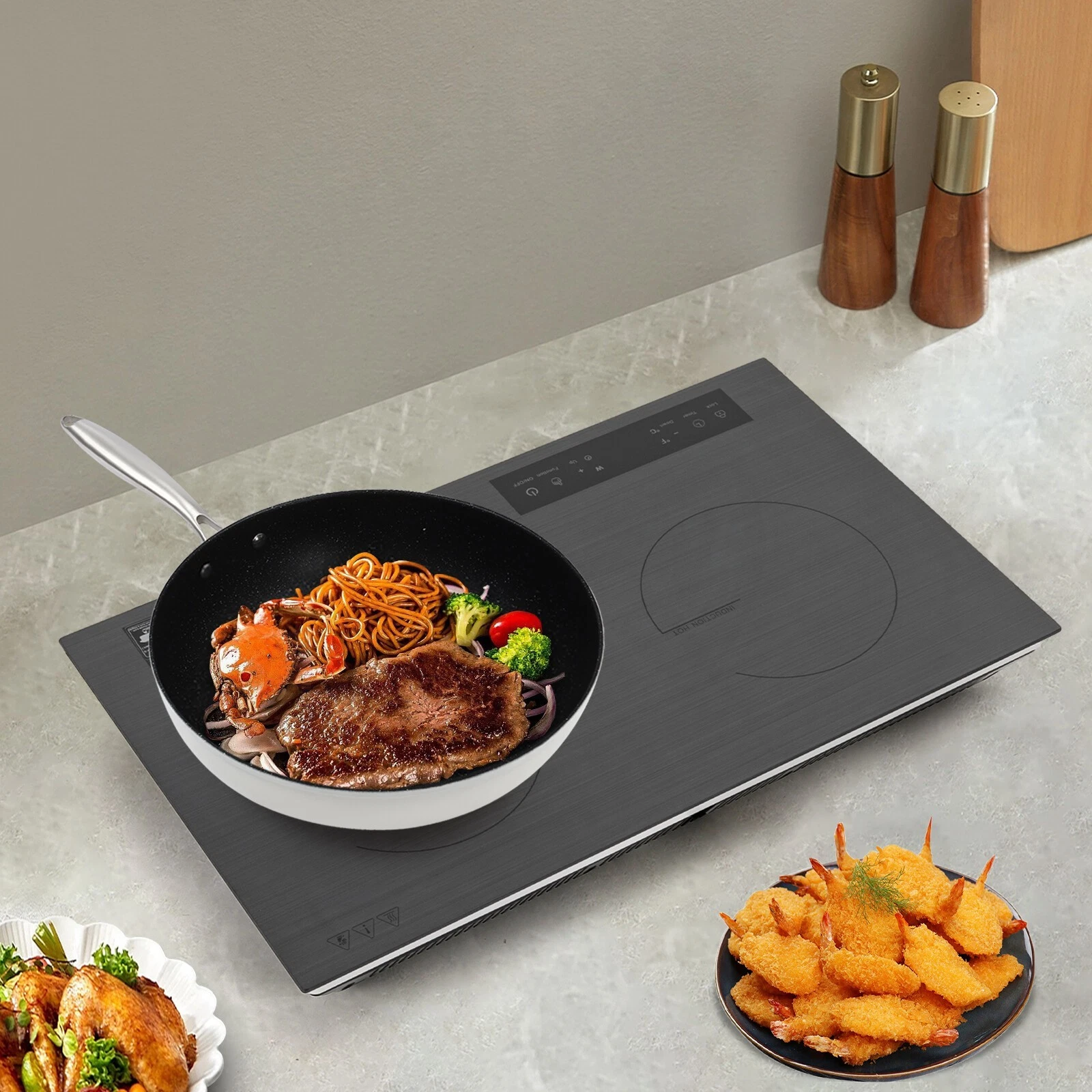 Portable Dual Cooker Burner Induction Cooktop Countertop Stove Hot Plate 4000W