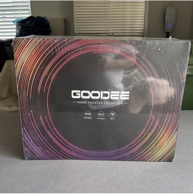 GooDee GD500 Home Theater Projector 1080P FHD WiFi 6 AV1 Sealed w/ Screen