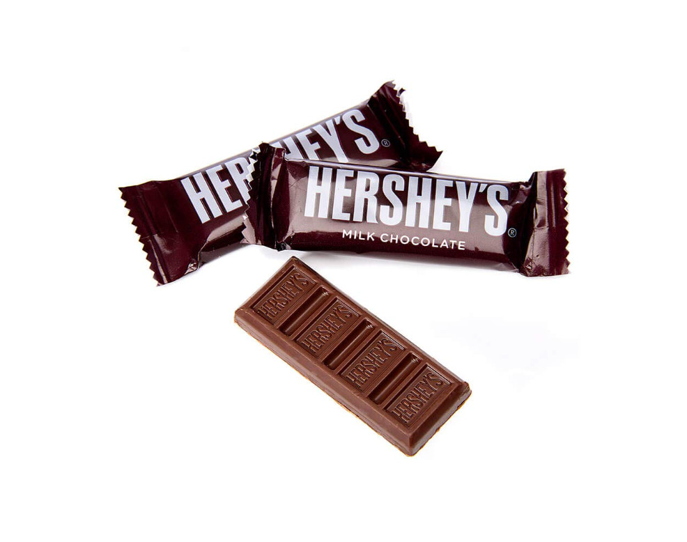 HERSHEY'S Milk Chocolate Snack Size Candy Bar, 5 Pound Bulk Package