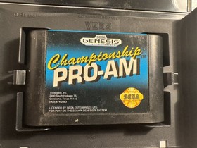 CHAMPIONSHIP PRO-AM SEGA GENESIS 1992 W/ MANUAL CIB COMPLETE CLAMSHELL CASE