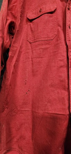 Carhartt FR Men's Twill Shirt Large Regular Fit Red Flame Resistant Button Up - Bild 3 von 8