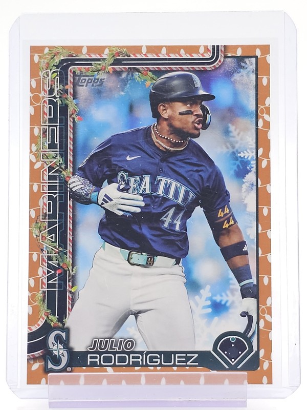 JULIO RODRIGUEZ 2025 TOPPS HOLIDAY GOLD HOLIDAY LIGHTS #44 MARINERS Q7183
