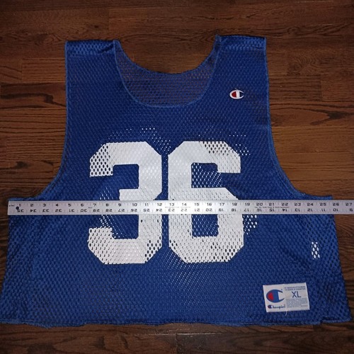 Mens Vintage Champion Blue Mesh Practice Warm-Up Jersey #36 Size XL Made In USA - Picture 5 of 9