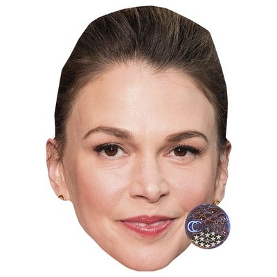 Sutton Foster Celebrity Mask, Flat Card Face, Fancy Dress Mask