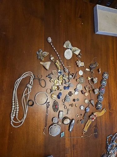 Vintage Estate Costume Jewelry Lot Art Deco Victorian