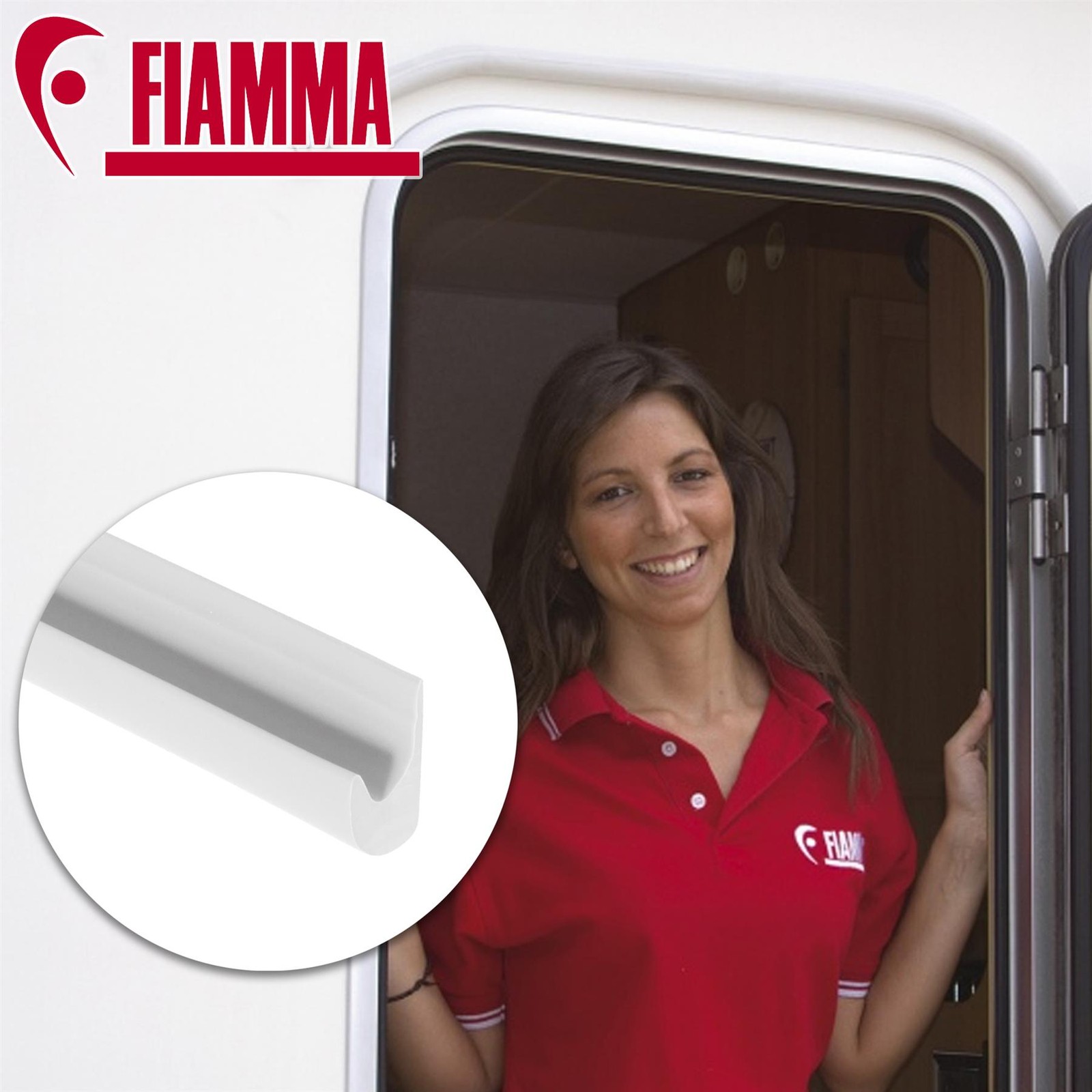 Fiamma Motorhomes Caravans Drip Stop 3M White Gutter Rail - 03922A01- - Image 3