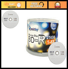 50 Pack 25GB Blu-ray Discs 6X Recordable Blank Media for Data  Video Storage