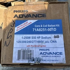 NEW Philips Advance 71A8251-001D HPS 250W Ballast Capacitor Ignitor and Bracket