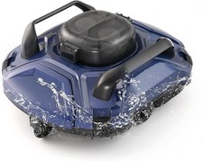 Cordless Robotic Pool Cleaner with Dual-Motor, Self-Parking for Pools