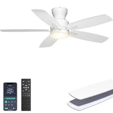  Ceiling Fans with Lights, 42'' Low Profile Ceiling Fan with 42 inch White