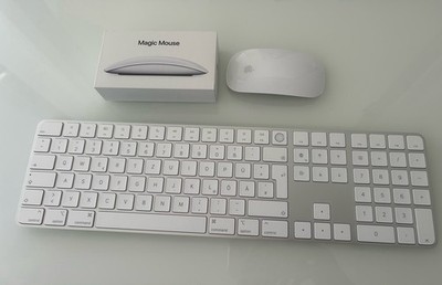apple magic keyboard with Numeric Keypad & Touch ID+ Magic Mouse, German QWERTZ