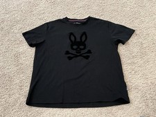 Psycho Bunny Archive Bunny Graphic T-shirt Men Size 5 Large Black Short Sleeve