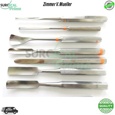 Zimmer V. Mueller Orthopedic Gouge Instruments Lot of 12