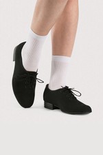 Bloch Black Canvas Lace Ups Size 6 AU Boys Character Shoe