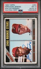 1966 TOPPS F.JENKINS/B.SORRELL #254 PHILLIES ROOKIES PSA 1.5 AUTO 10