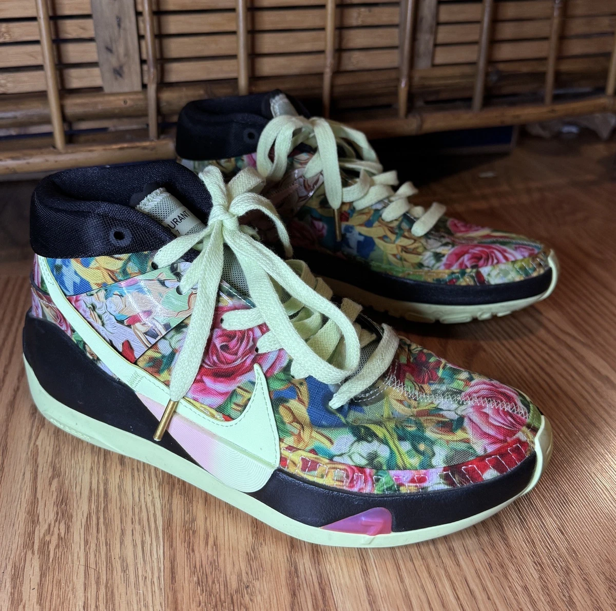 Kevin Durant Air Zoom Flowers Funk 2k20 Size 7M / 8.5W C19948 601 Brooch marcasite and onyx stones 925 silver 022825@ main image 4