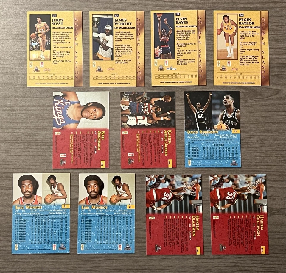 1996-97 Topps Basketball NBA Topps Stars HOF Card Lot (10 Cards) 🏀 - Image 2 of 2