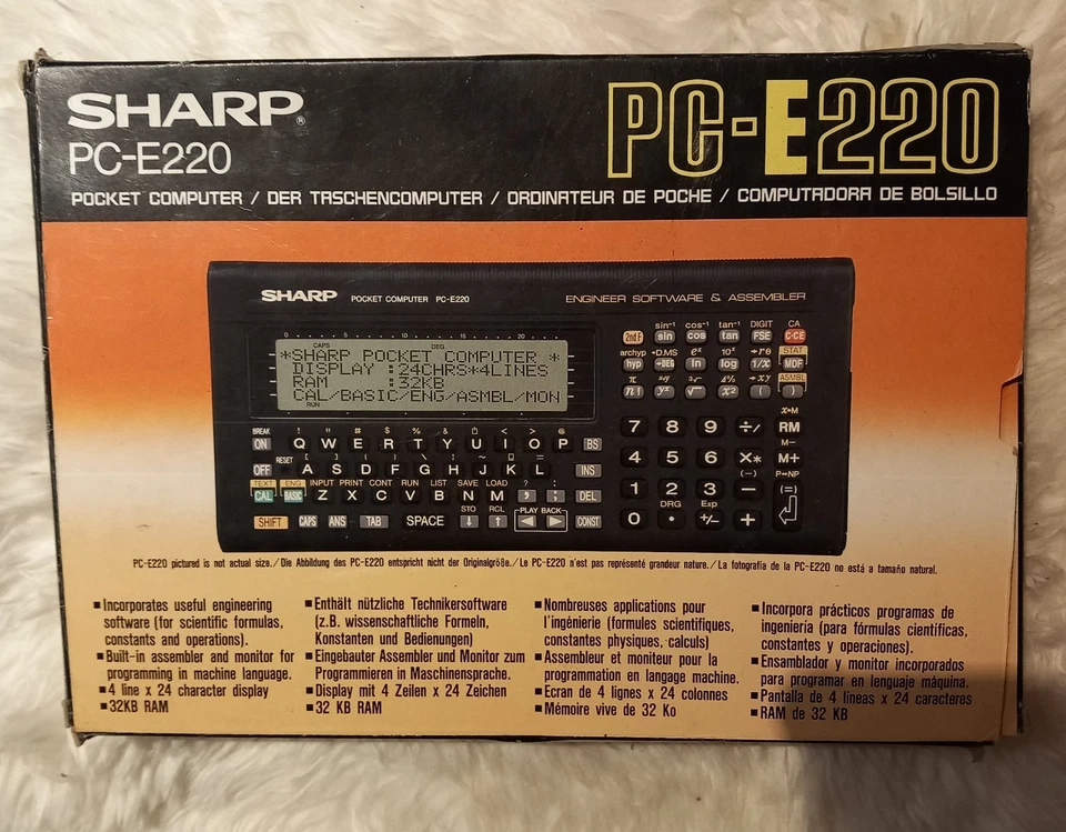 Sharp PC-E220 Rechner Basic-Computer Vintage Taschencomputer Pocket - Bild 2 von 3