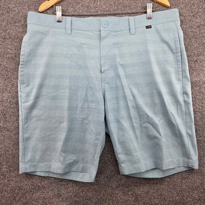 Travis Mathew Mens Golf Shorts Light Blue Micro Dot Pattern Size 38 Performance