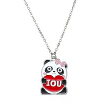 Panda Necklace and Keychain, Cute Panda Bracelet and Jewelry Love you 2 