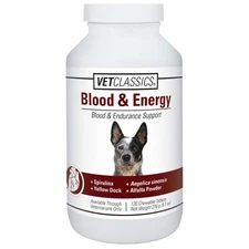 Vet Classics Blood & Energy Support for Dogs, Supports Endurance with Spirulina,