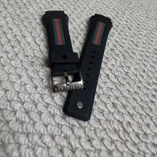 30*21MM FOR Gucci concave watch strap YA1371071 silicone rubber watch strap logo