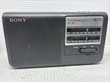 Sony ICF-38 Portable FM/AM 2 Band Radio W/Antenna Works Great