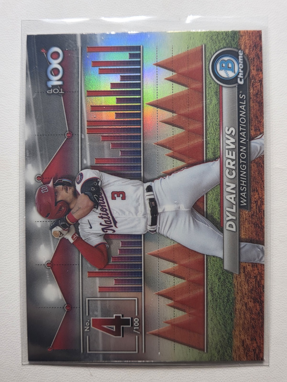 2024 Bowman Chrome Top 100 Dylan Crews BTP 4 Rookie Card Nationals