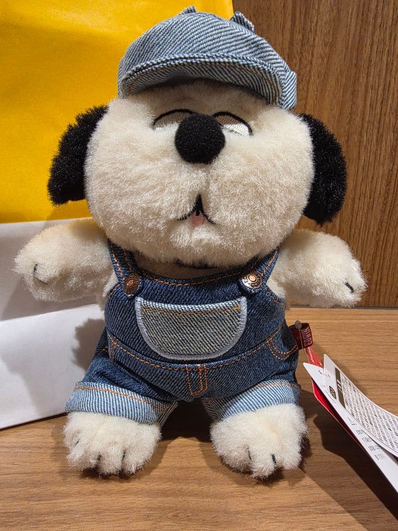 PEANUTS Snoopy x EDWIN Denim Brothers Olaf Plush Toy Overalls New