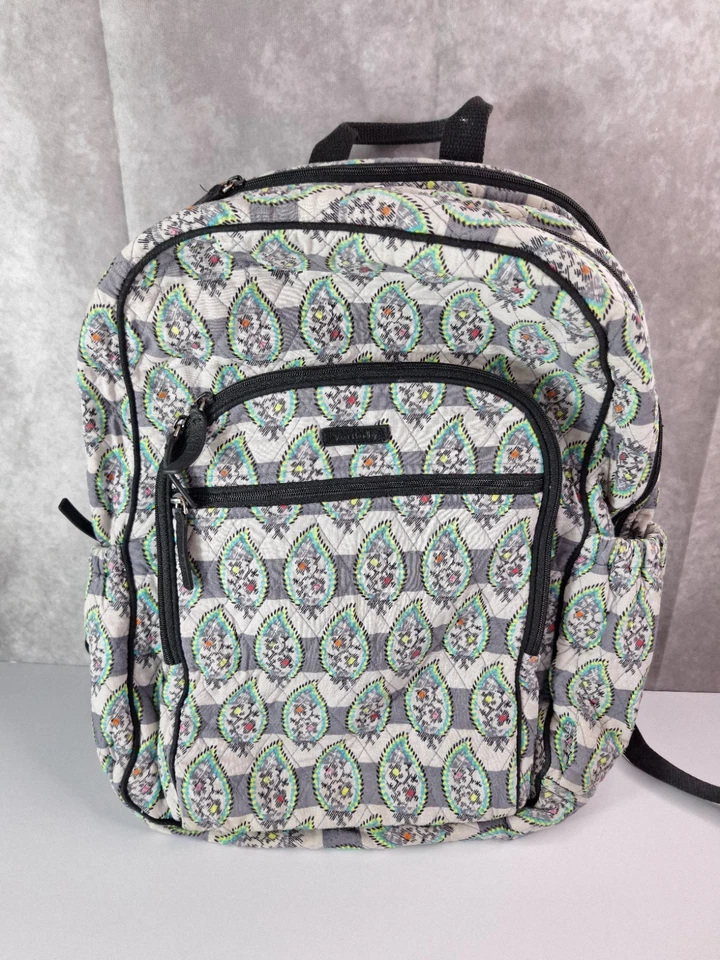 Mochila acolchada VERA BRADLEY firma cachemira RETIRADA algodón bolsa de viaje Foto 2 de 4