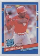 1991 Donruss Rated Rookie Bernard Gilkey (3 Patterns on Card Right) #30 1c7. rookie card picture