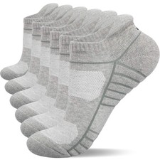 Athletic Running Ankle Socks Low Cut Cushioned Anti Blister 6 Pairs Sport
