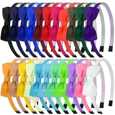 22 PCS Bows Headbands Ribbon Hair Bow Headbands Cute Hairbands Kids School