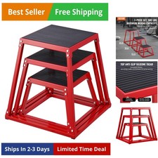 Plyometric Jump Box, 18 Inch Plyo Box, Steel Plyometric Platform and Jumping ...