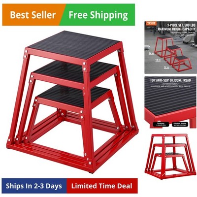 Plyometric Jump Box, 18 Inch Plyo Box, Steel Plyometric Platform and Jumping ...