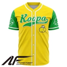 Koopa Troopas Baseball Jersey | Marios Bros Jersey