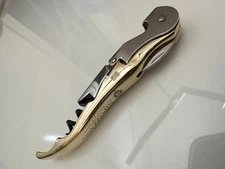 Pulltex Pulltap's Classic Gold Tone NIPOZZANO Waiters Corkscrew Wine Opener