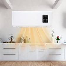 Ventilatore Da Parete 2 in 1 Caldo Freddo Senza Pale Silenzioso Con Telecomando