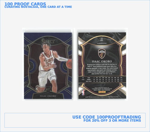 Isaac Okoro Lot 17 Basketball Cards - Panini Recon, Panini Mosaic, Rookie, Cavs - Picture 17 of 20